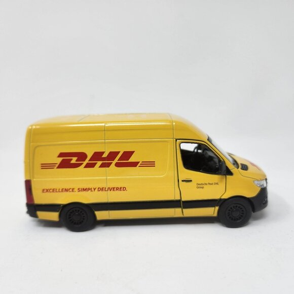 Mercedes-Benz Sprinter DHL Yellow Diecast Van Model 1/48 Scale Collectible Toy - Picture 1 of 12